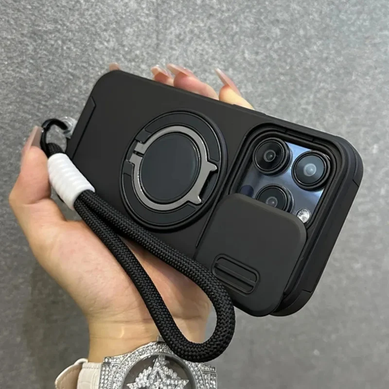 Armor Magnetic Bracket Case for iPhone