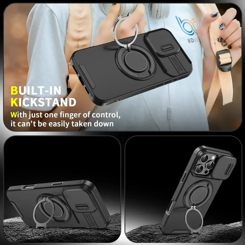Armor Magnetic Bracket Case for iPhone