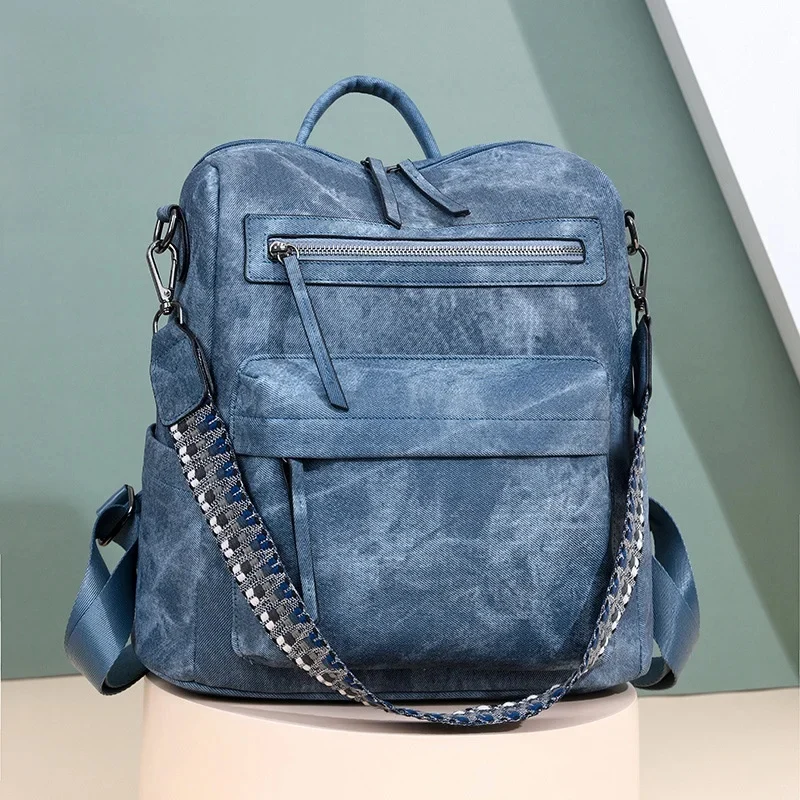 Retro PU Leather Backpack