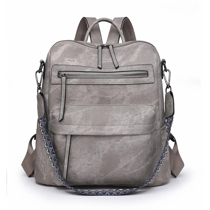 Retro PU Leather Backpack