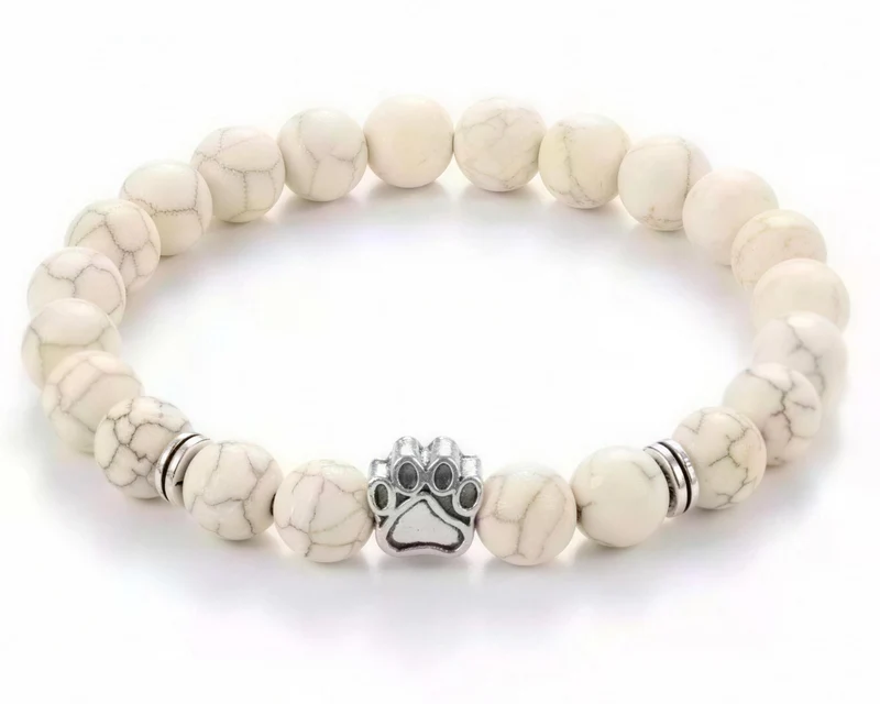 Dog Paw Bead Bracelet