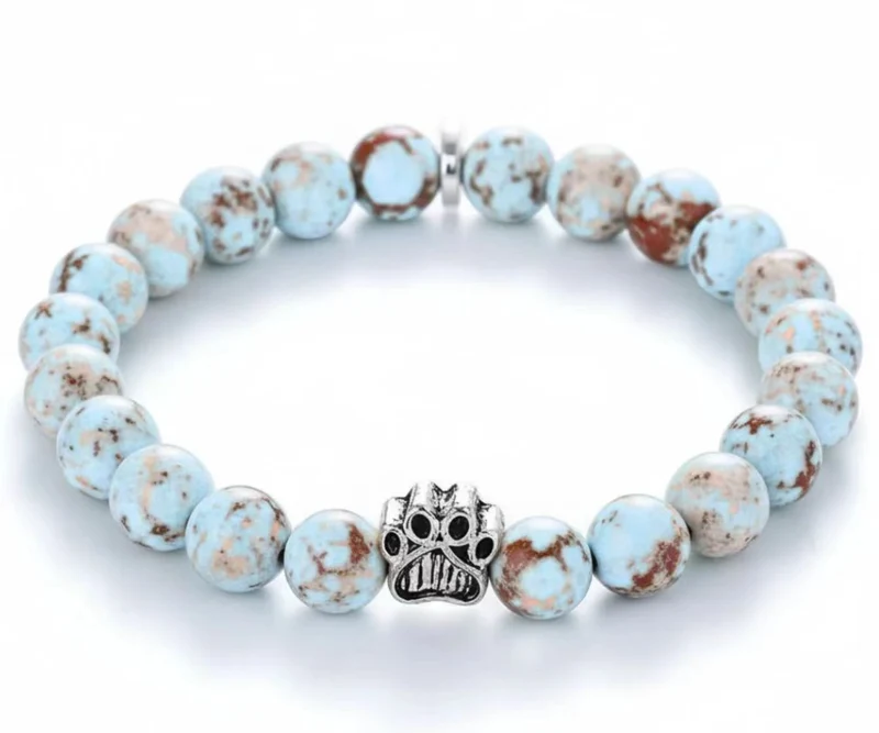 Dog Paw Bead Bracelet
