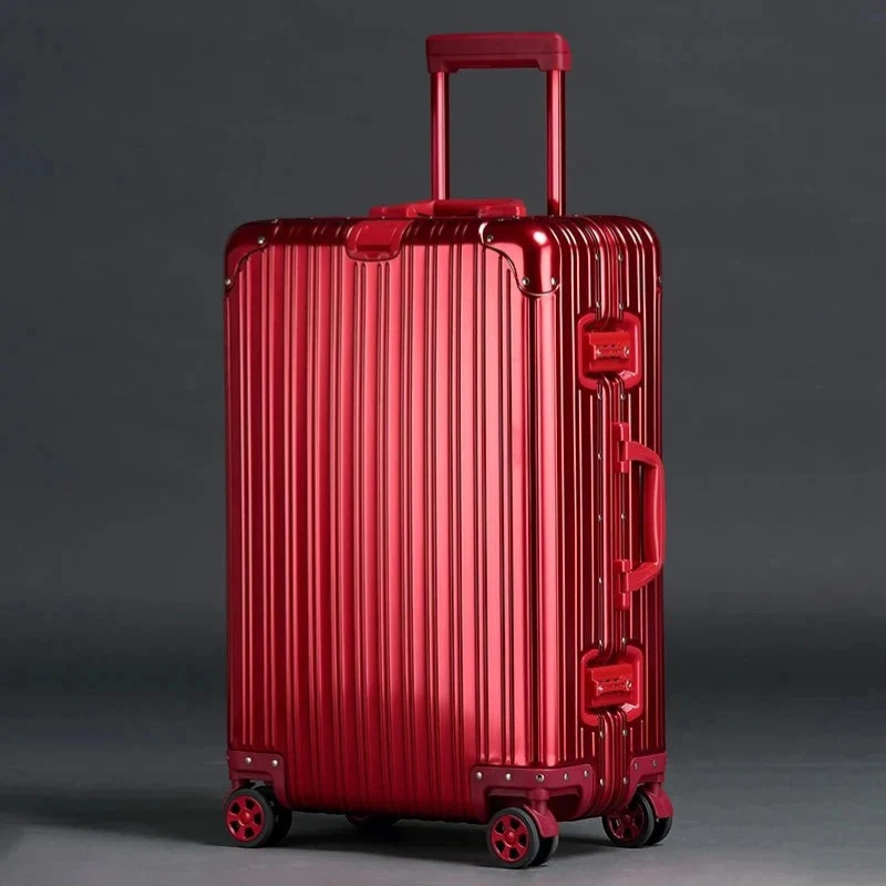 Resväska i aluminium, TSA-lås och 360° hjul