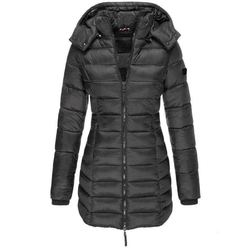 Long Warm Women's Quilted Jacket