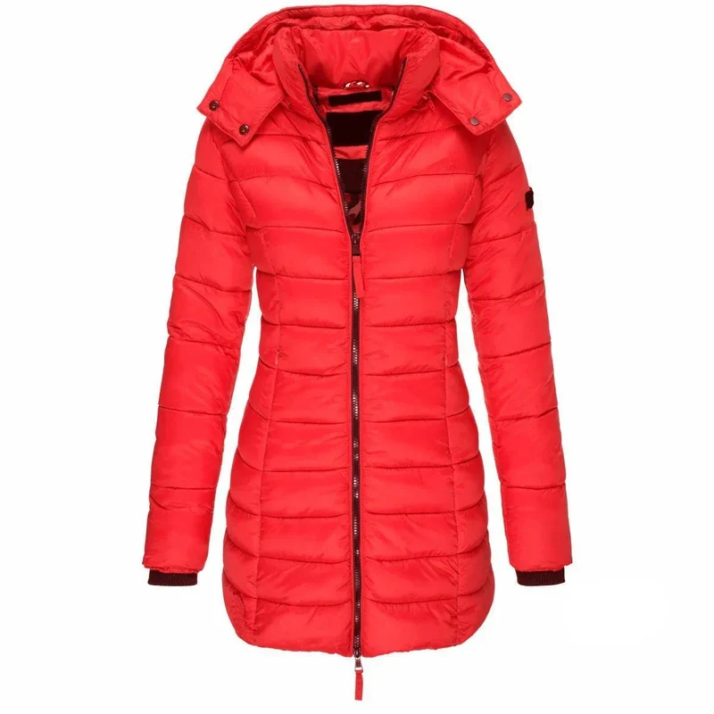 Long Warm Women's Quilted Jacket