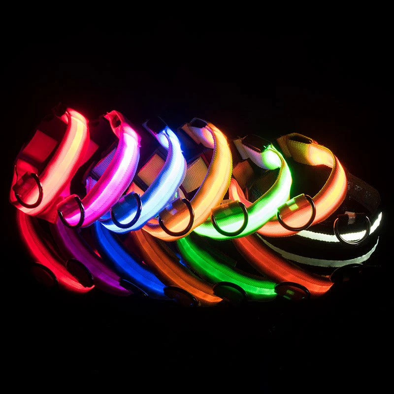 LED Glowing Dog Collars Rechargeable