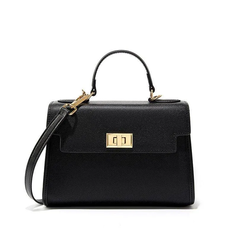 Genuine Leather Handbag With Adjustable Shoulder Strap