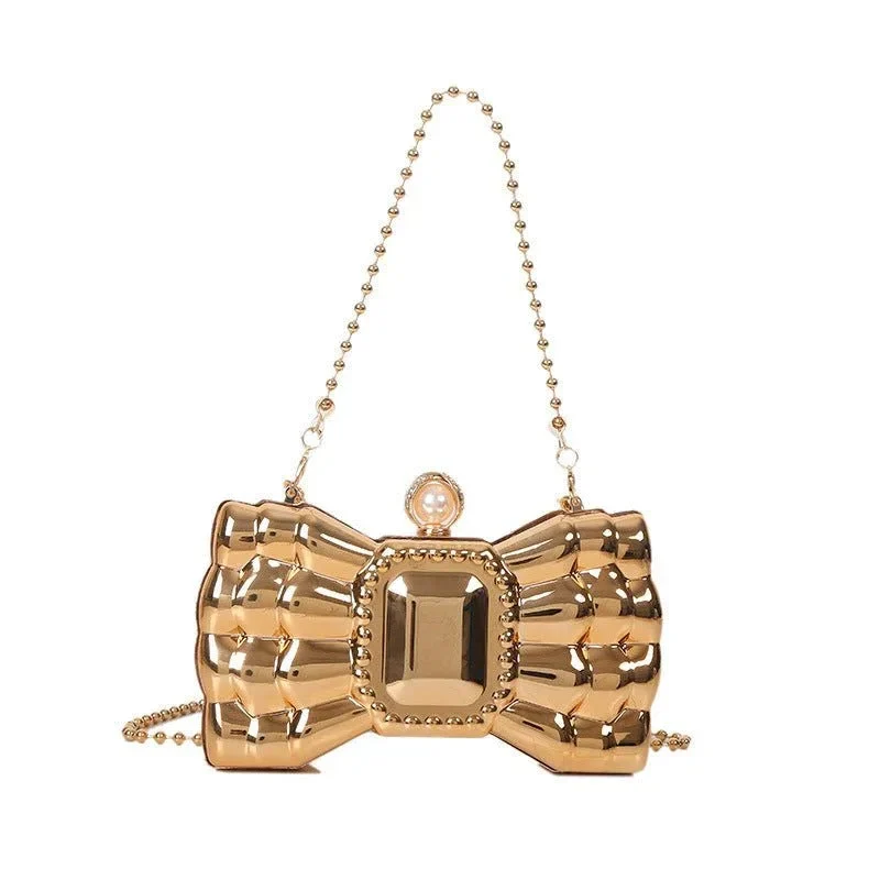 Bow Tie Shaped Chain Handbag For Women