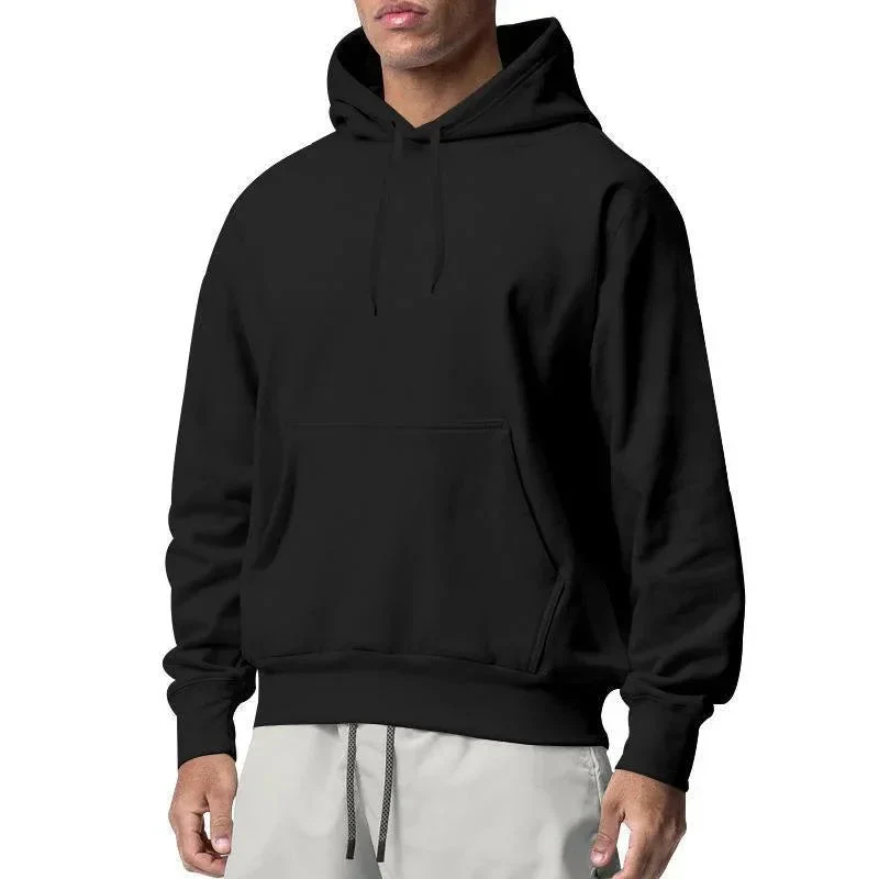 Men's Sports Solid Color Fleece Casual Sweater Hoodies