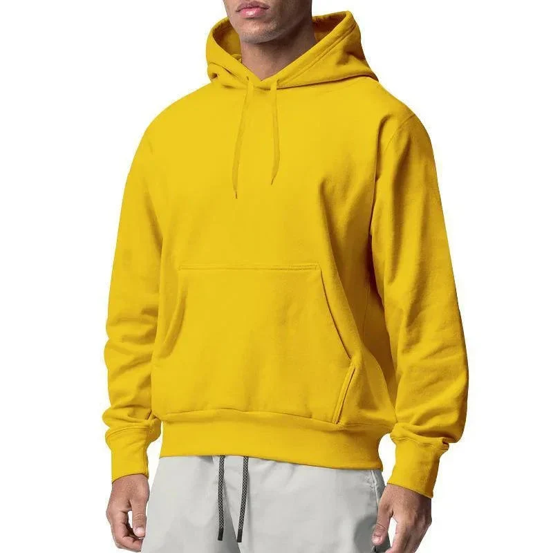 Men's Sports Solid Color Fleece Casual Sweater Hoodies