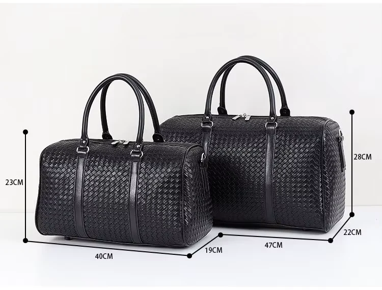 Weekendbag i PU-läder, vattenavvisande, justerbar axelrem