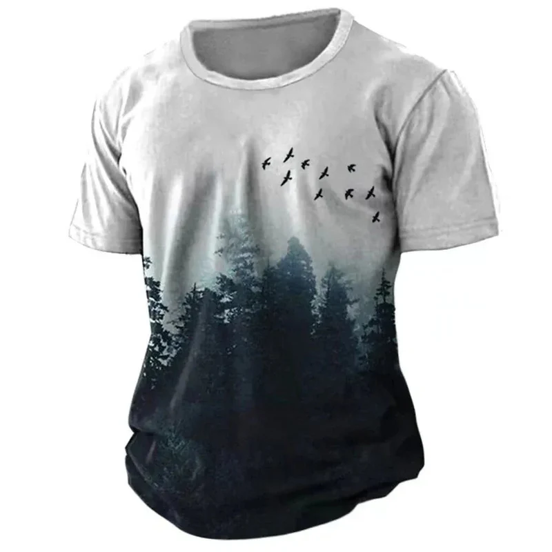 Men's Casual Loose Fit Short Sleeve T-Shirt With Round Neck