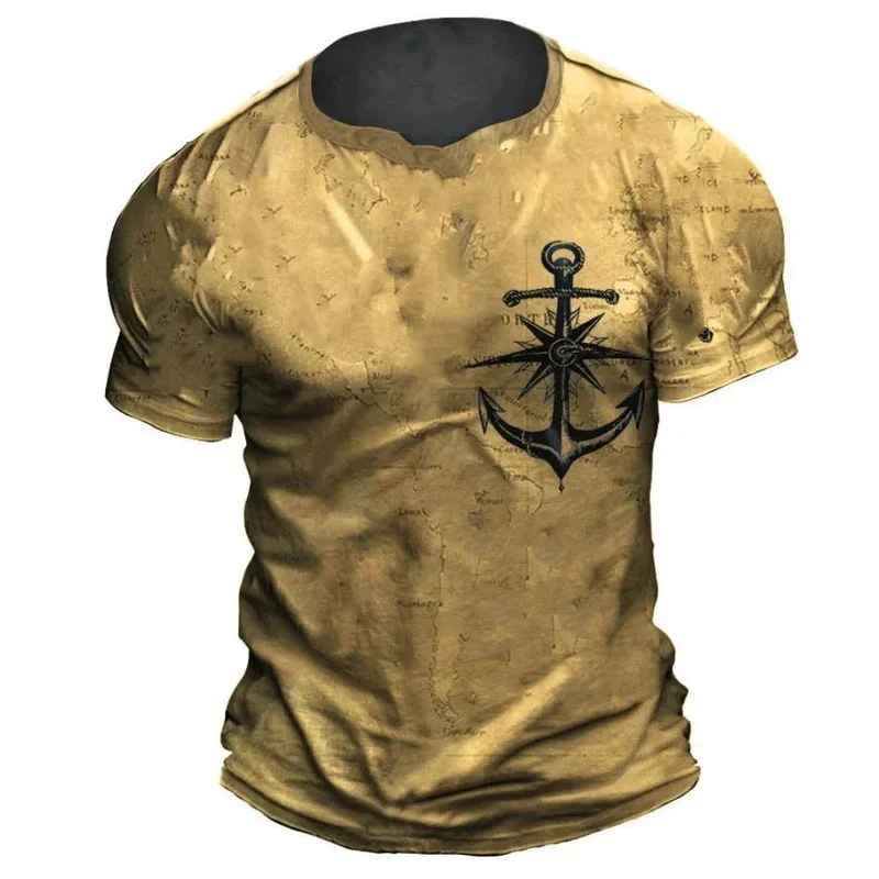 Men's Casual Loose Fit Short Sleeve T-Shirt With Round Neck