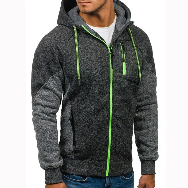 Men's Long Sleeve Hoodie With Chest Pocket