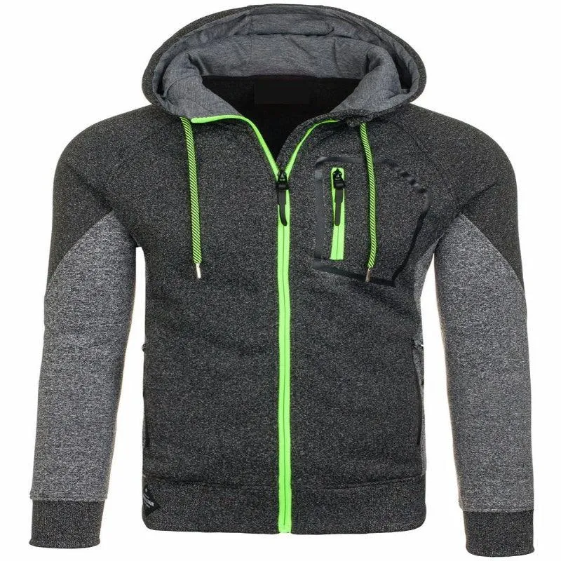 Men's Long Sleeve Hoodie With Chest Pocket