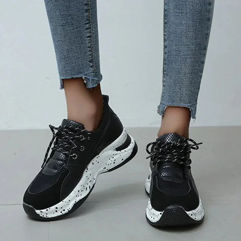 Women's Lace Up Sneakers Walking Running Sports Shoes