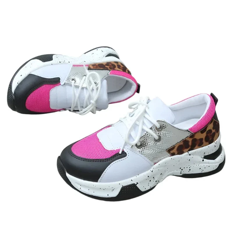 Women's Lace Up Sneakers Walking Running Sports Shoes