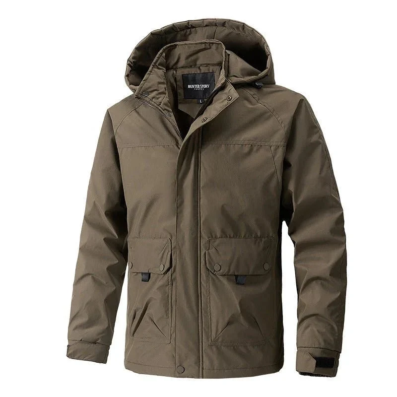 Polyester Hooded Loose Fit Warm Winter & Autumn Jacket