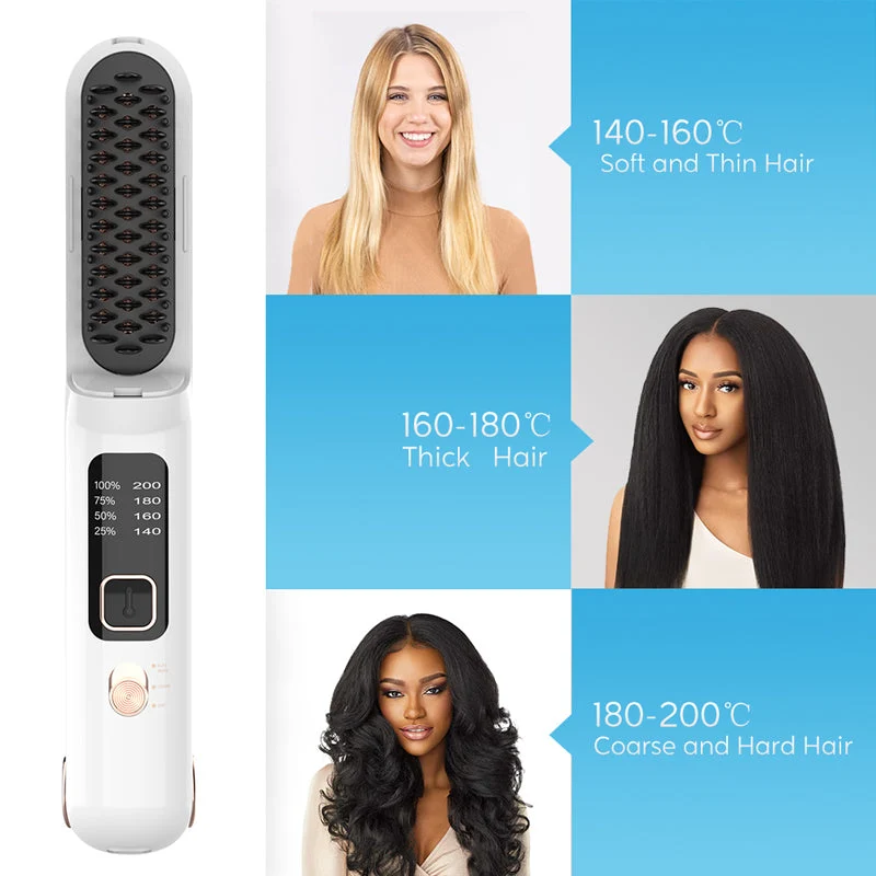Wireless Professional Hair Straightener & Comb