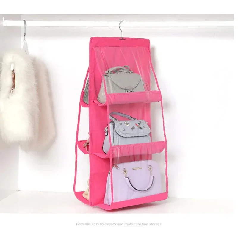 Double-Sided Six-Layer Visible Transparent Hanging Clothing Storage Bags