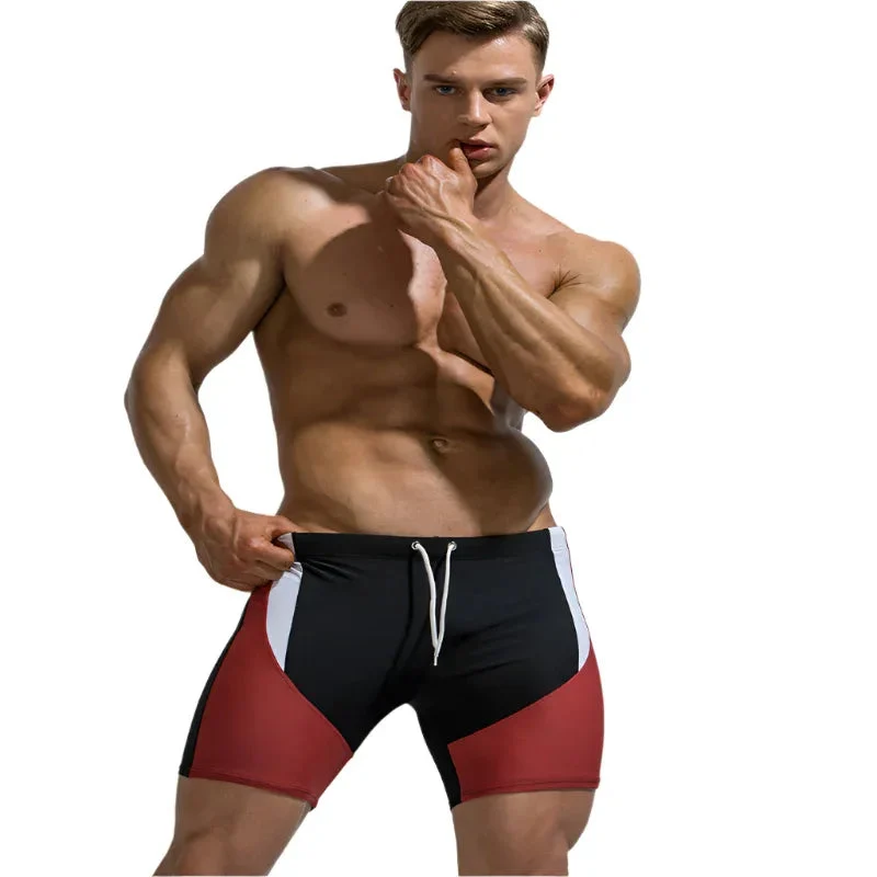 Color Matching Men's Five-Point Swimming Trunks Shorts