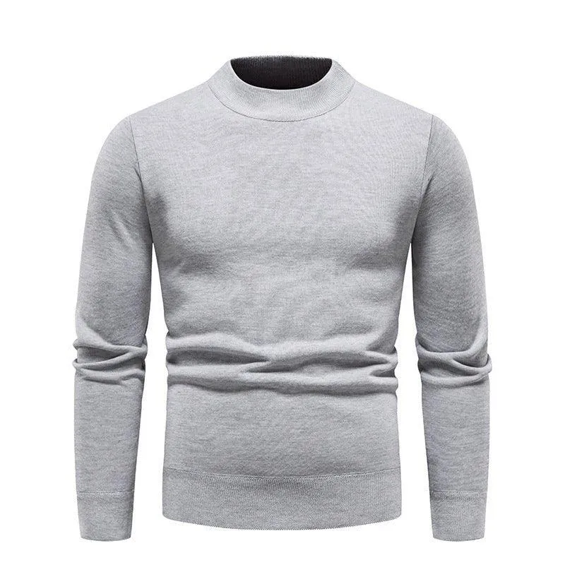 Men's Fleece-Lined Thick Round Neck Sweater