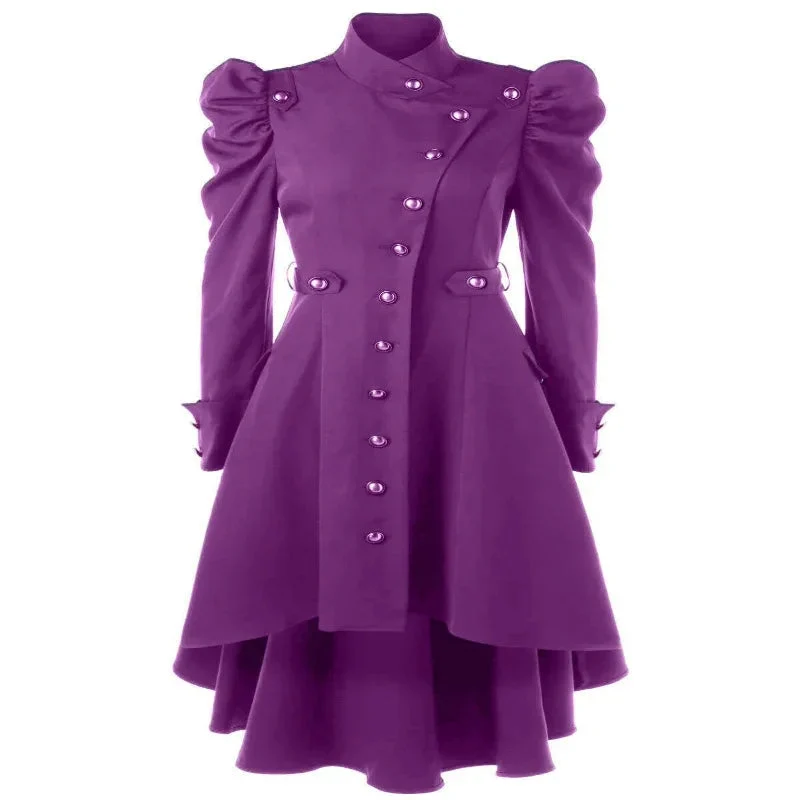 Long Dress With Stand-Up Collar
