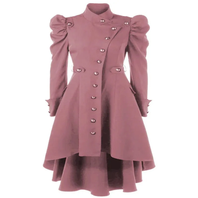 Long Dress With Stand-Up Collar