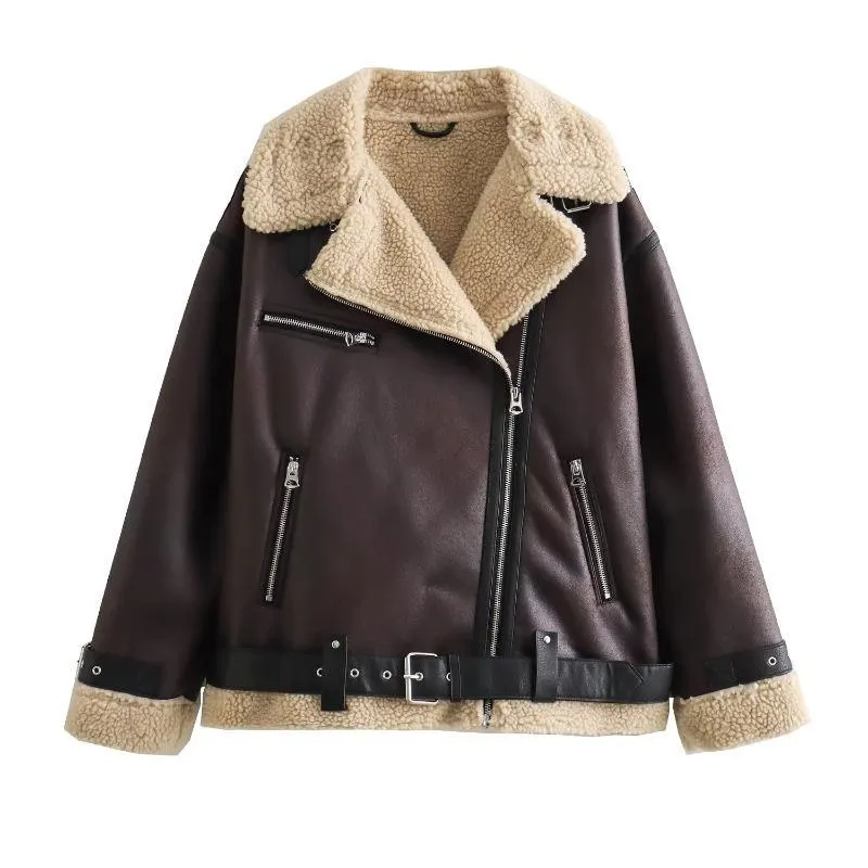 Women's Fur & Leather Jacket