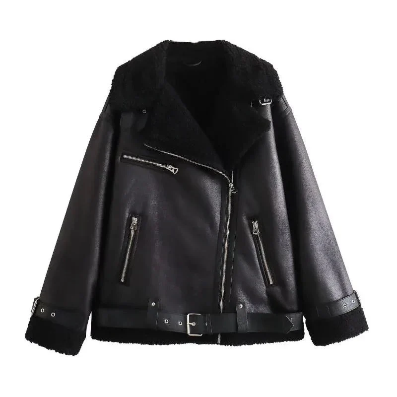 Women's Fur & Leather Jacket