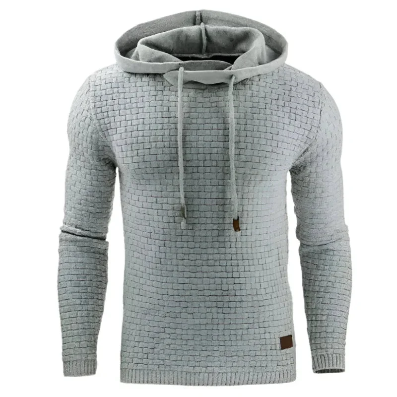 Men's Jacquard Sweater Long-Sleeved Hoodie Sweatshirt