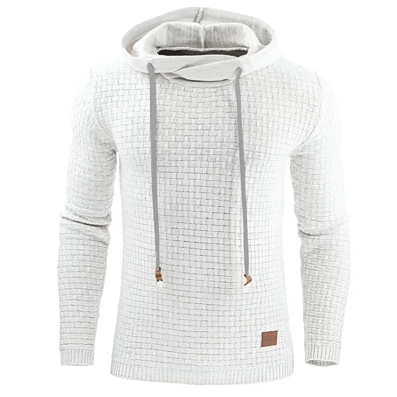 Men's Jacquard Sweater Long-Sleeved Hoodie Sweatshirt