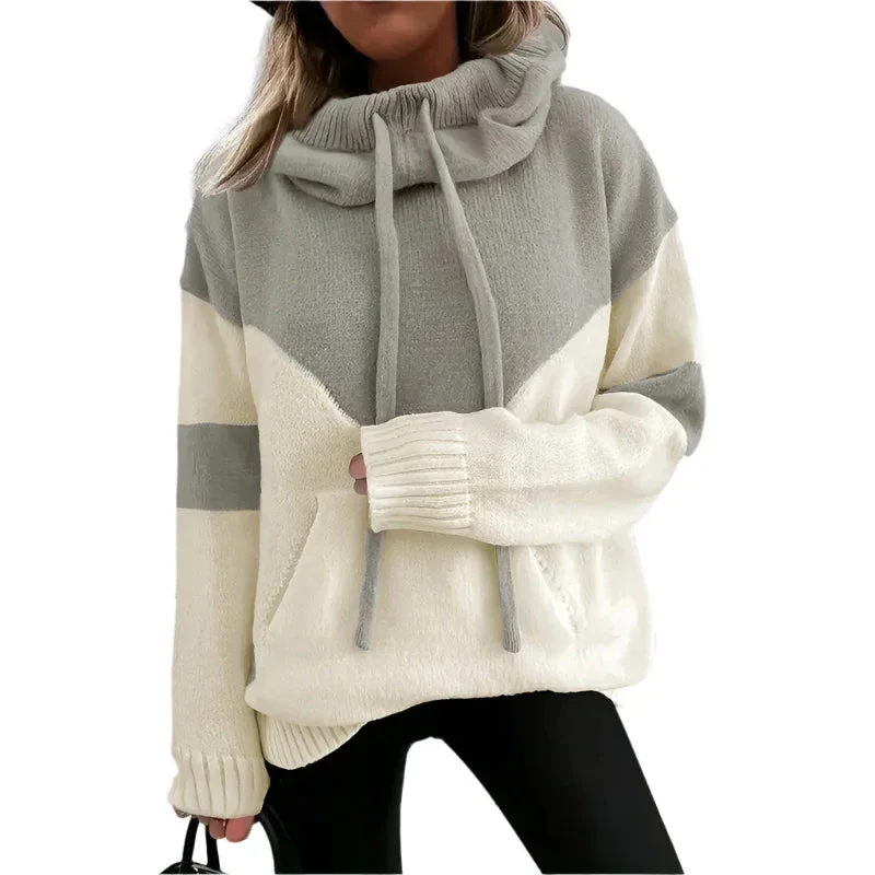 Fashionable Cosy Hoodie With Drawstrings Sweater For Women