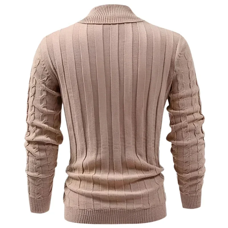 Lapel Classic Twisted Pullover Sweaters For Men