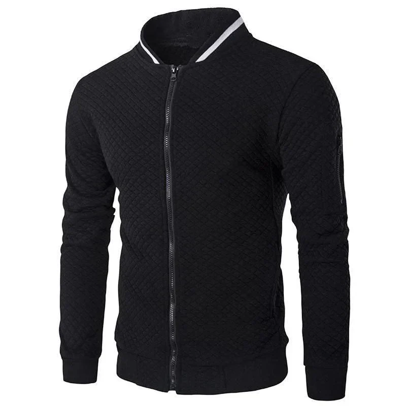 Men's Zipper Mock Neck Sweater