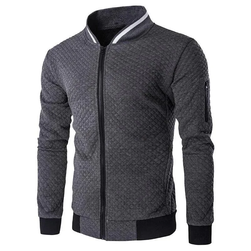 Men's Zipper Mock Neck Sweater