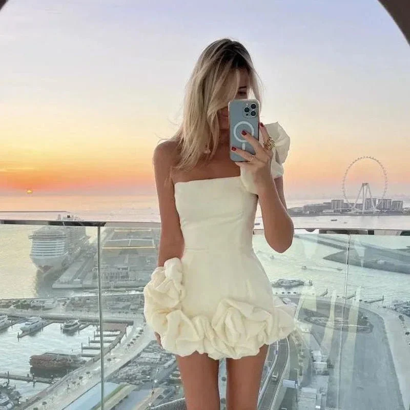 Fashionable One-Shoulder Women's Slim Fit Dress