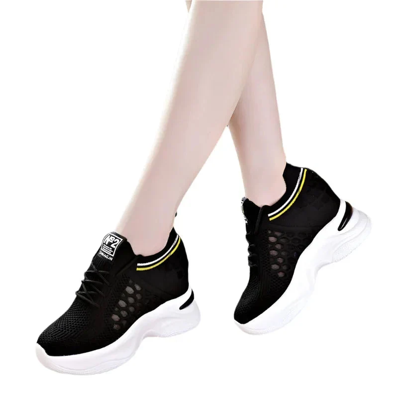 Breathable Slimming Height Increasing Insole Women's Shoes Casual Sneakers