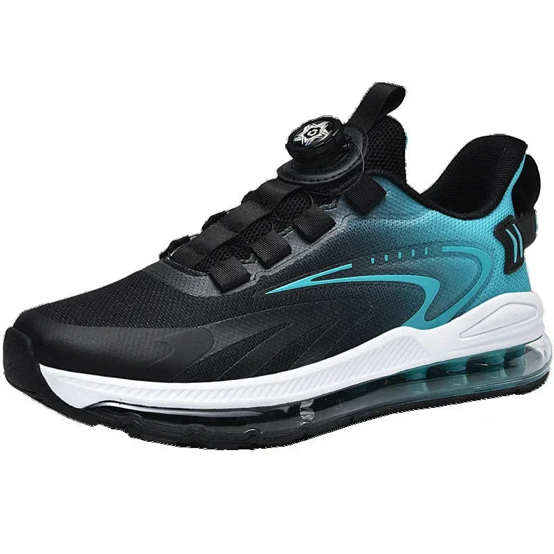 Rotating Buckle Full Woven Air Cushion Sneaker Running Shoes