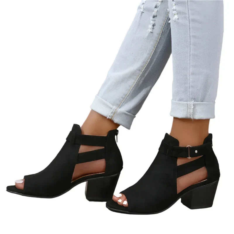 Women's Buckle High Heel Sandals