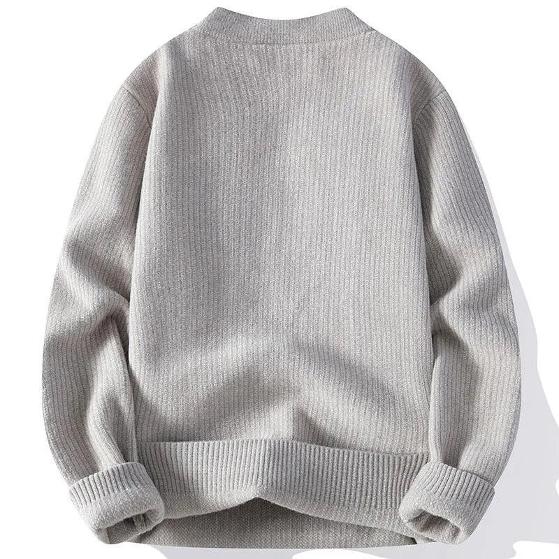 Men's Thickened Contrast Color Autumn And Winter Sweaters