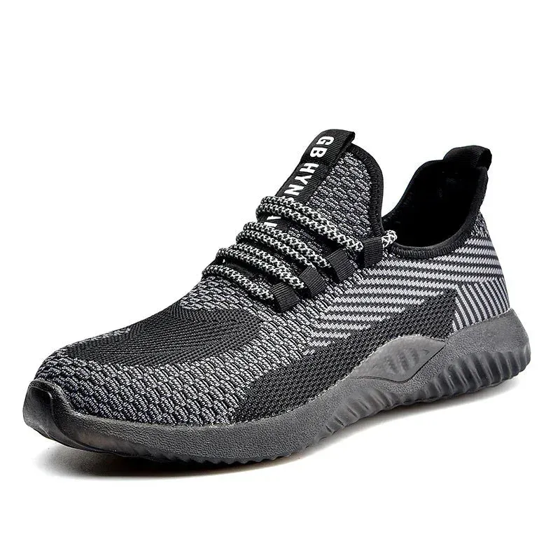 Men's Summer Flying Weaving Labor Protection Shoes