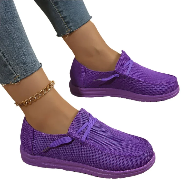 Women's Casual Shoes Lace Up Flat Slip-On Loafers