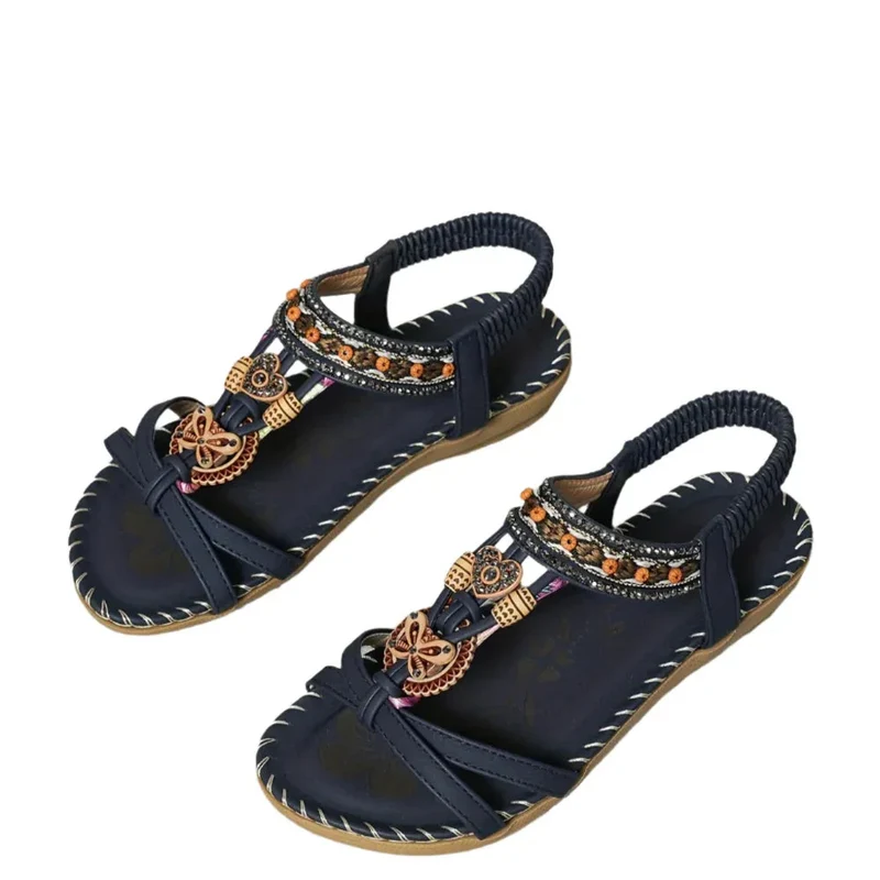 Bohemian Style Women's Shoes Flat Sandals Beaded