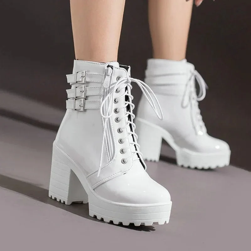 Women's High Heeled Autumn And Winter Boots