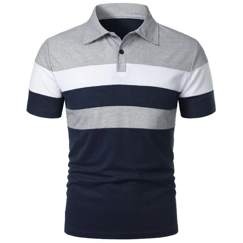 Men's Short Sleeve Polo Shirt With Three Stripes