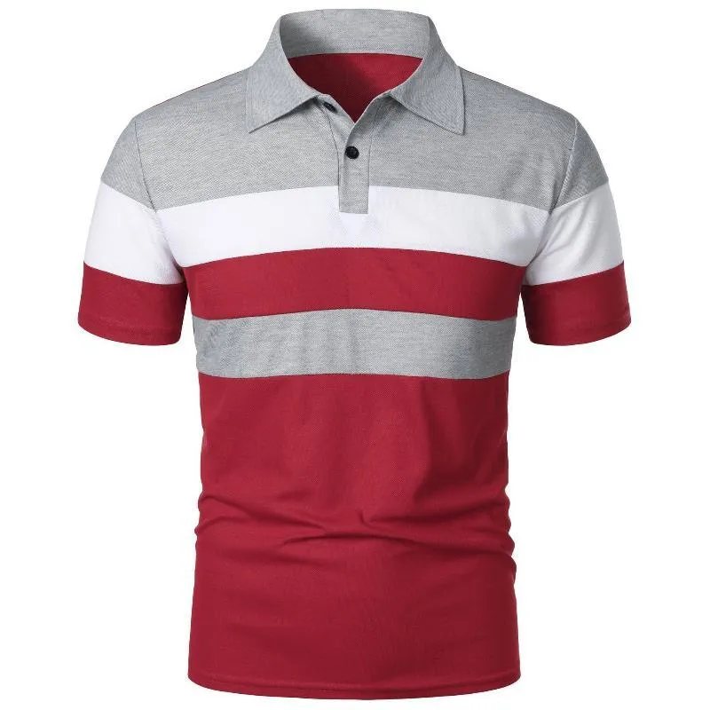 Men's Short Sleeve Polo Shirt With Three Stripes