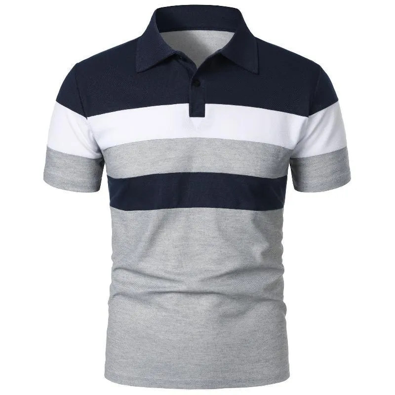Men's Short Sleeve Polo Shirt With Three Stripes