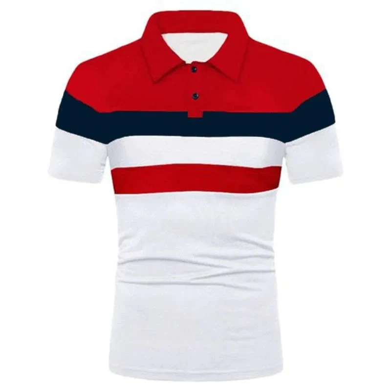 Men's Short Sleeve Polo Shirt With Three Stripes