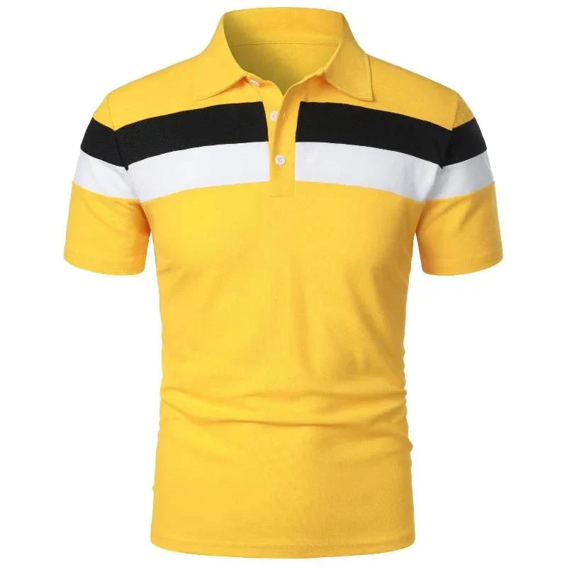 Men's Short Sleeve Polo Shirt With Three Stripes
